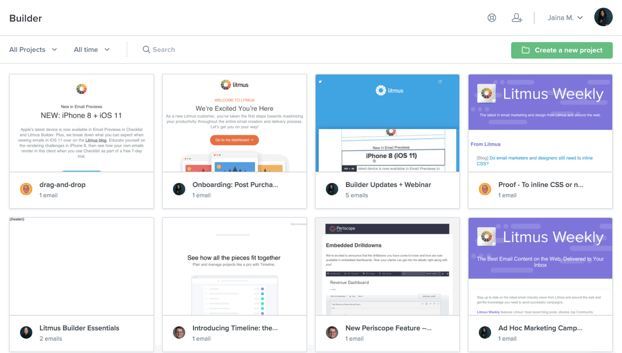 Litmus Builder Projects